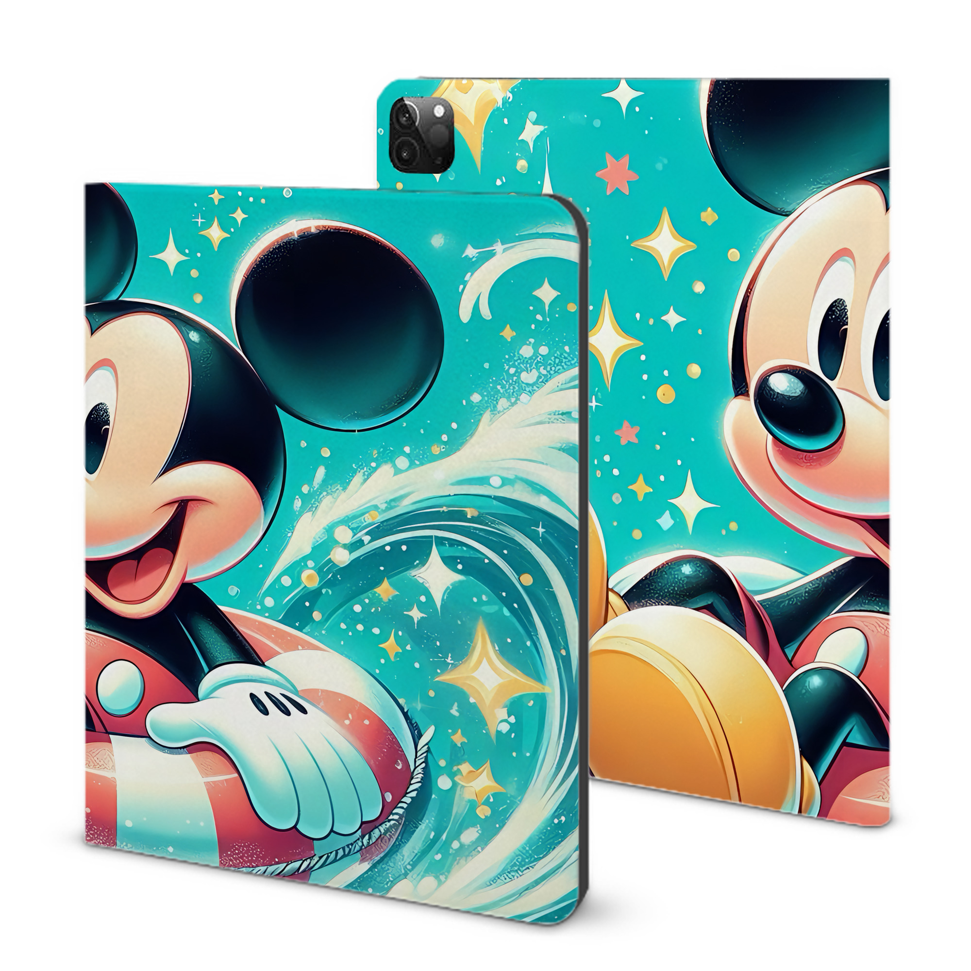 （画像用） ミッキーマウス Mickey Mouse IPadケース ペンホルダー付き ブックスタイルデザイン
